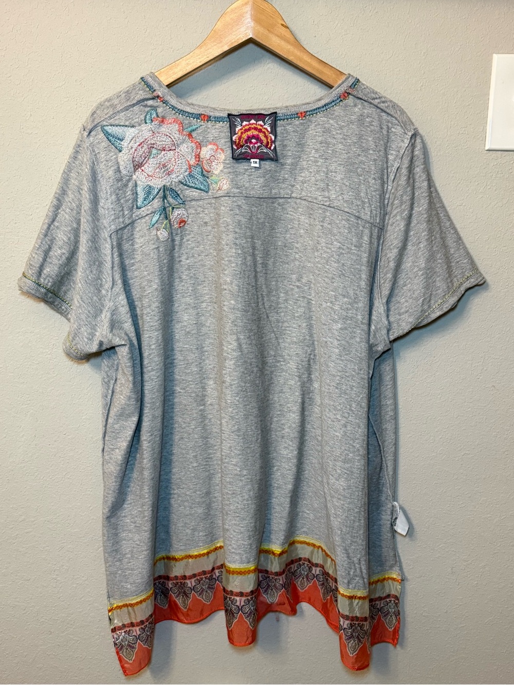 Johnny Was 'Aveline' Scarf Flounce Tunic Size 1X - Picture 9 of 15